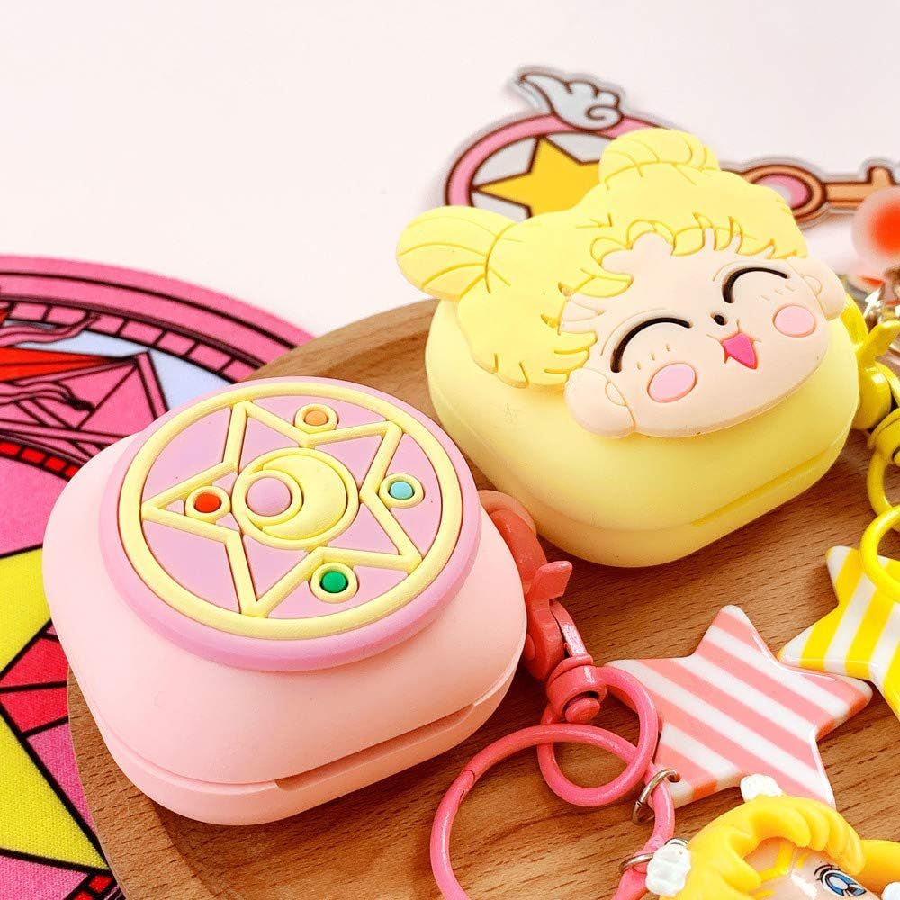 Compatible with Galaxy Buds Pro/Galaxy Buds Live Case Cover Accessory with Doll, Case Cover for Samsung Galaxy Buds Pro(2021) Earbuds Accessories  INHCH   