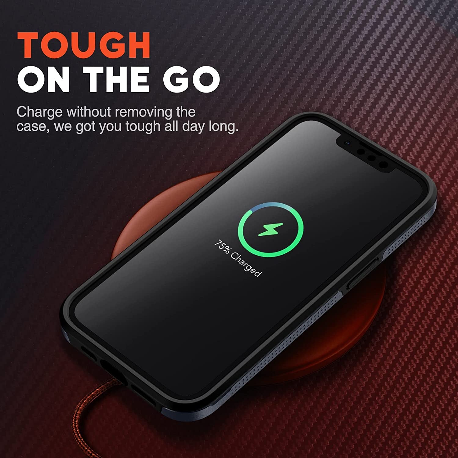 NTG Shockproof Designed for Iphone 13 Case [2 Layer Structure Protection] [Military Grade Anti-Drop] Lightweight Shockproof Protective Phone Case for Iphone 13 6.1 Inch, Dim Grey  NTG   