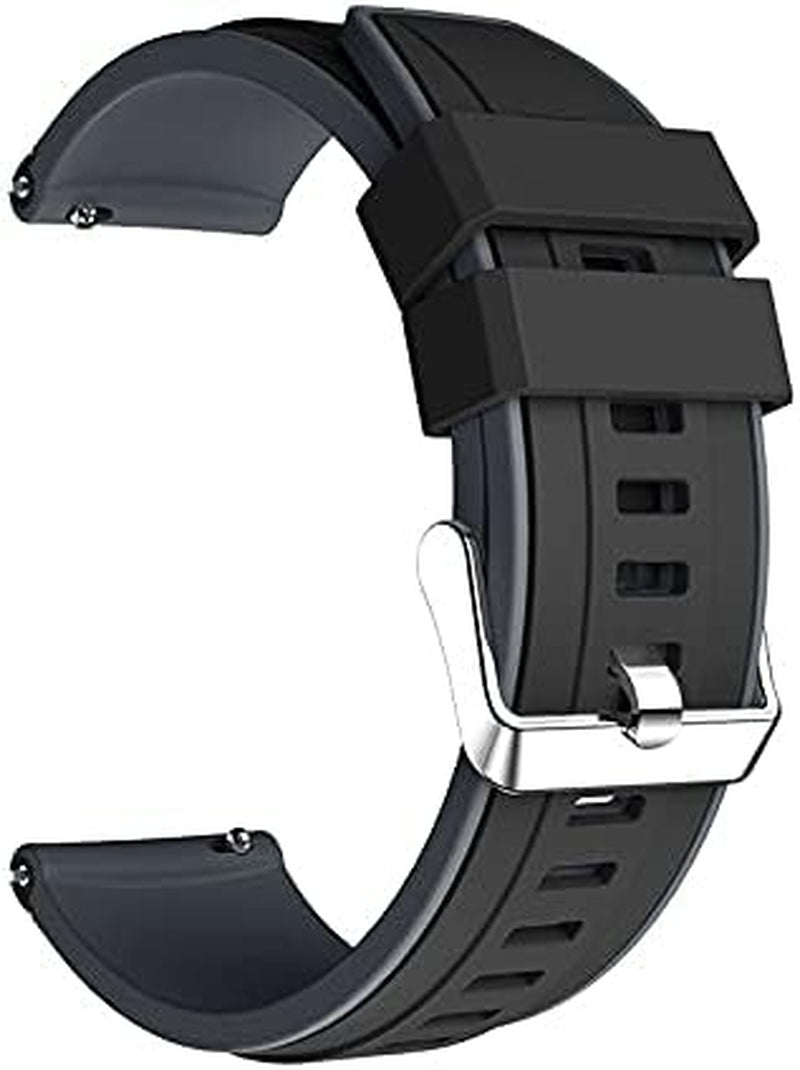KAVJU Replacement Silicone Band Strap for Garmin Vivoactive 3 Vivomove HR Music Watchband Strap for Forerunner 245 245M 645 Wristband  KAVJU Black grey 20mm 