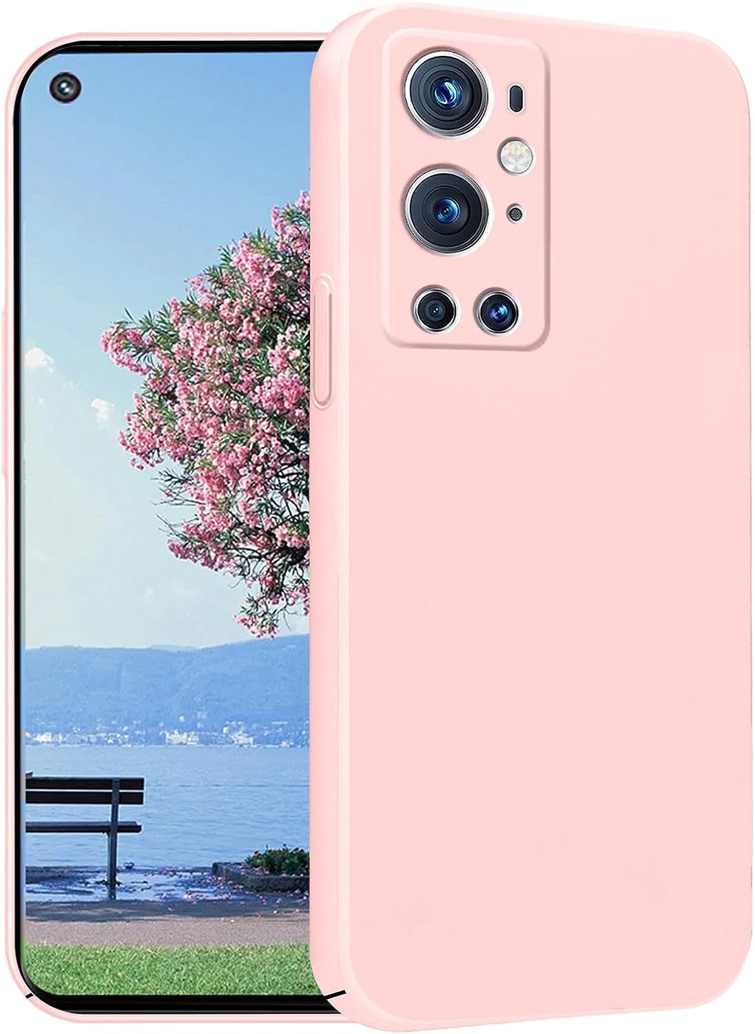 Yarxiawin for Oneplus 9 Pro Case Shockproof Pink, Oneplus 9 Pro Phone Case Thin Hard PC Protective Case Anti-Fingerprint Cover with Ultimate Delicate Touch Feeling (Red)  Yarxiawin Pink  