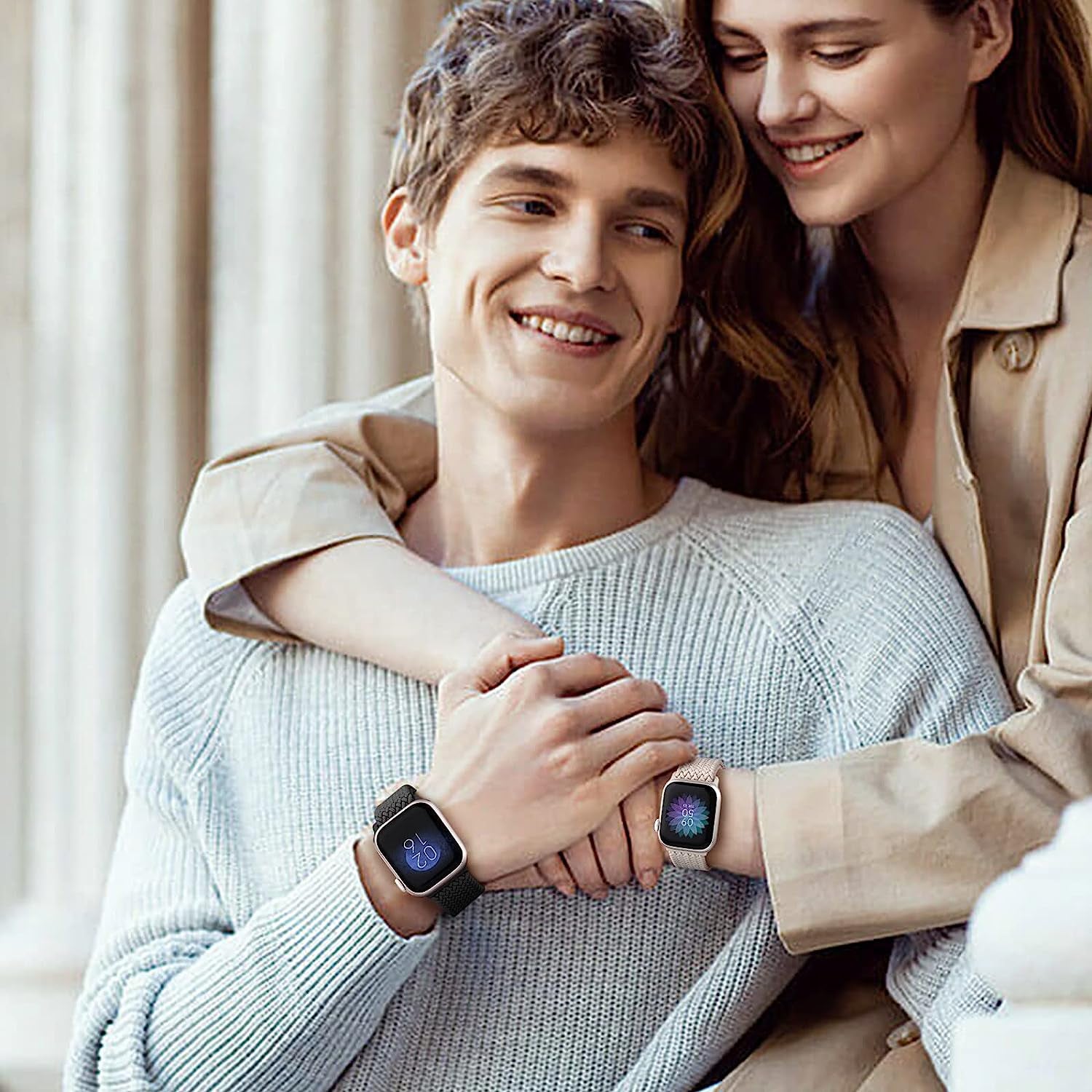 6 Pack Stretchy Braided Solo Loop Compatible with Apple Watch Band 38Mm 40Mm 41M 42Mm 44Mm 45Mm 49Mm Women Men, Adjustable Elastic Nylon Sport Bands for Iwatch Apple Watch Series 8 7 6 5 4 3 2 1 SE  Witzon   