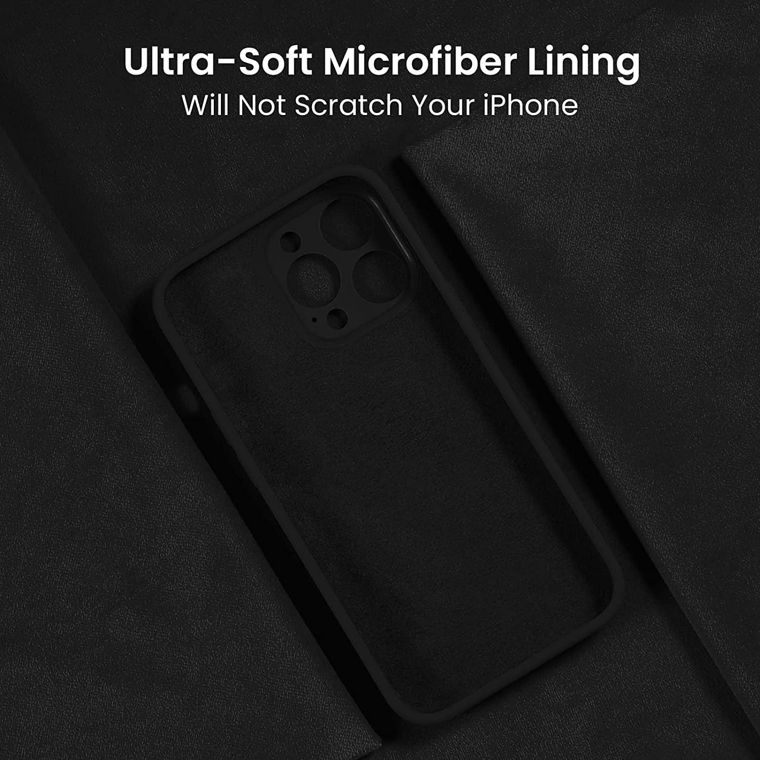 Firenova for Iphone 14 Pro Case, Silicone Upgraded [Camera Protection] Phone Case with [2 Screen Protectors], Soft Anti-Scratch Microfiber Lining Inside, 6.1 Inch, Black  FireNova   