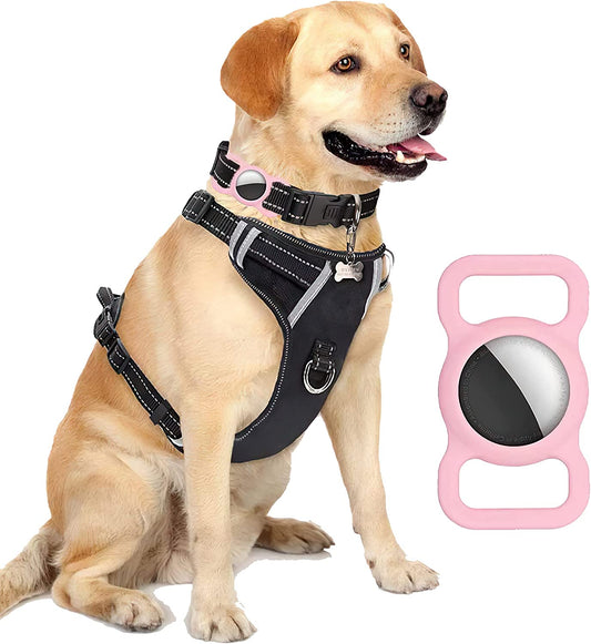 Fangsheng Airtag Dog Collar Pet Airtags Case Cover, Protective Case for Airtags Finder Scratch Pet Loop Holder for Apple Airtag (Pink), 1Pack  Fangsheng   