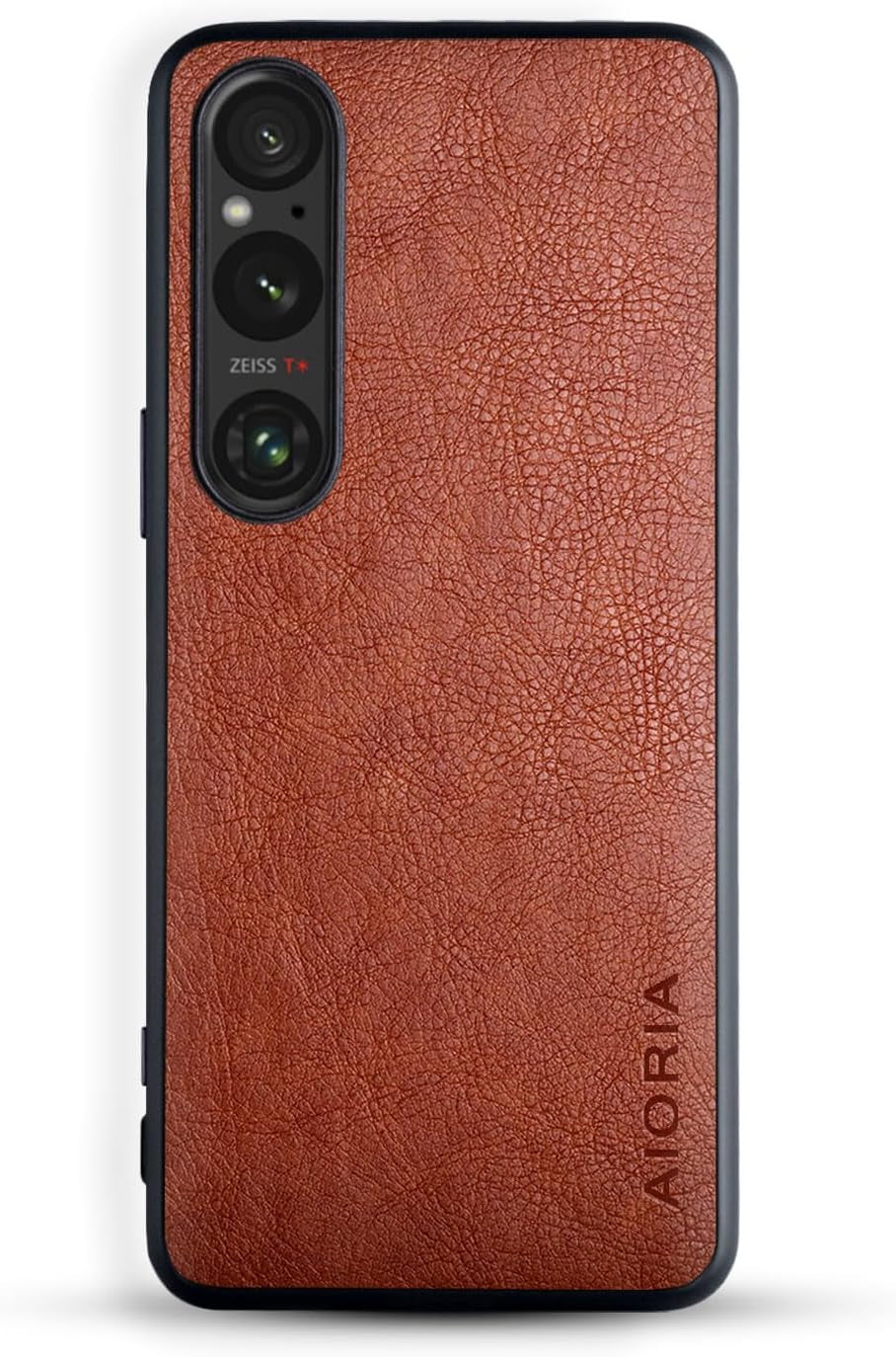 AIORIA Case for Sony Xperia 1 V 6.5" Screen Premium PU Leather Cover Retro Business Design Full Protective Case for Sony Xperia 1 V 5G (Coffee)  AIORIA Brown  