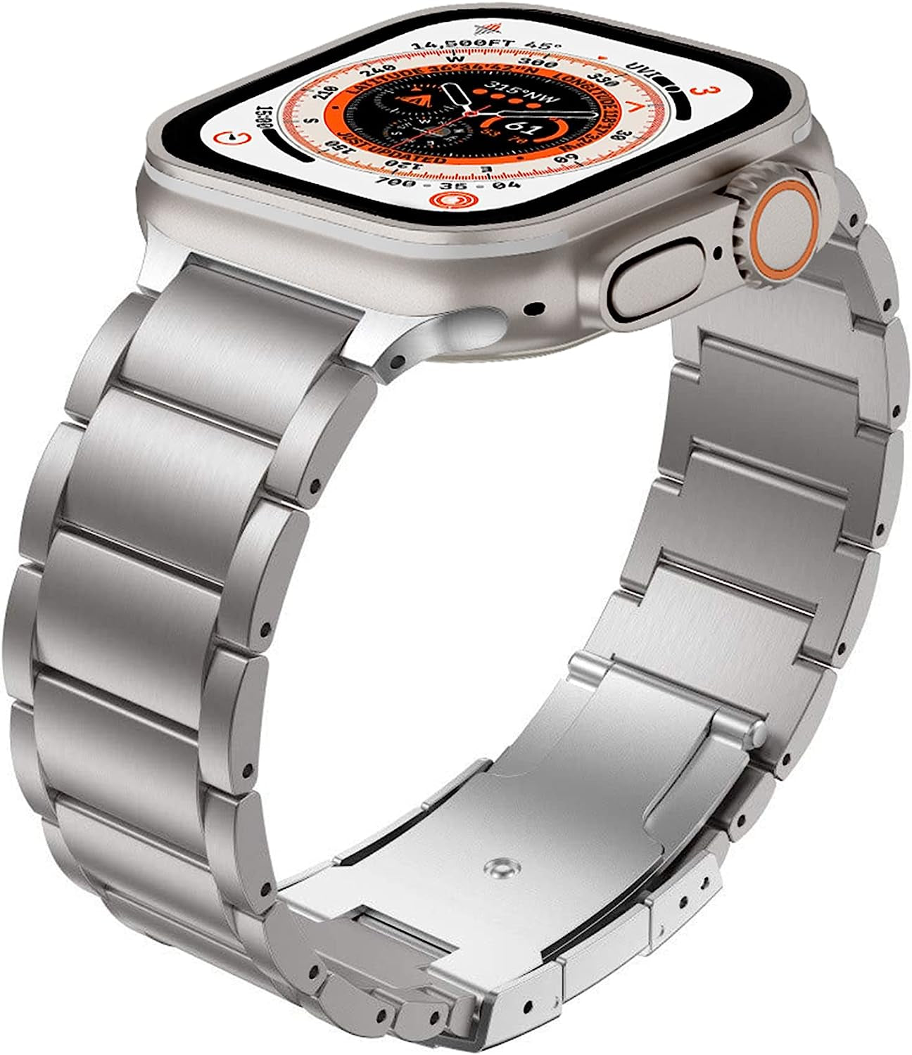 YEEJOK Compatible with Apple Watch Ultra Band 49Mm Titanium for Men Women, Compatible for Apple Watch Bands 45Mm 44Mm 42Mm Replacement Metal for Iwatch Series 8/7/6/5/4/3/2/1/SE  Yeejok   