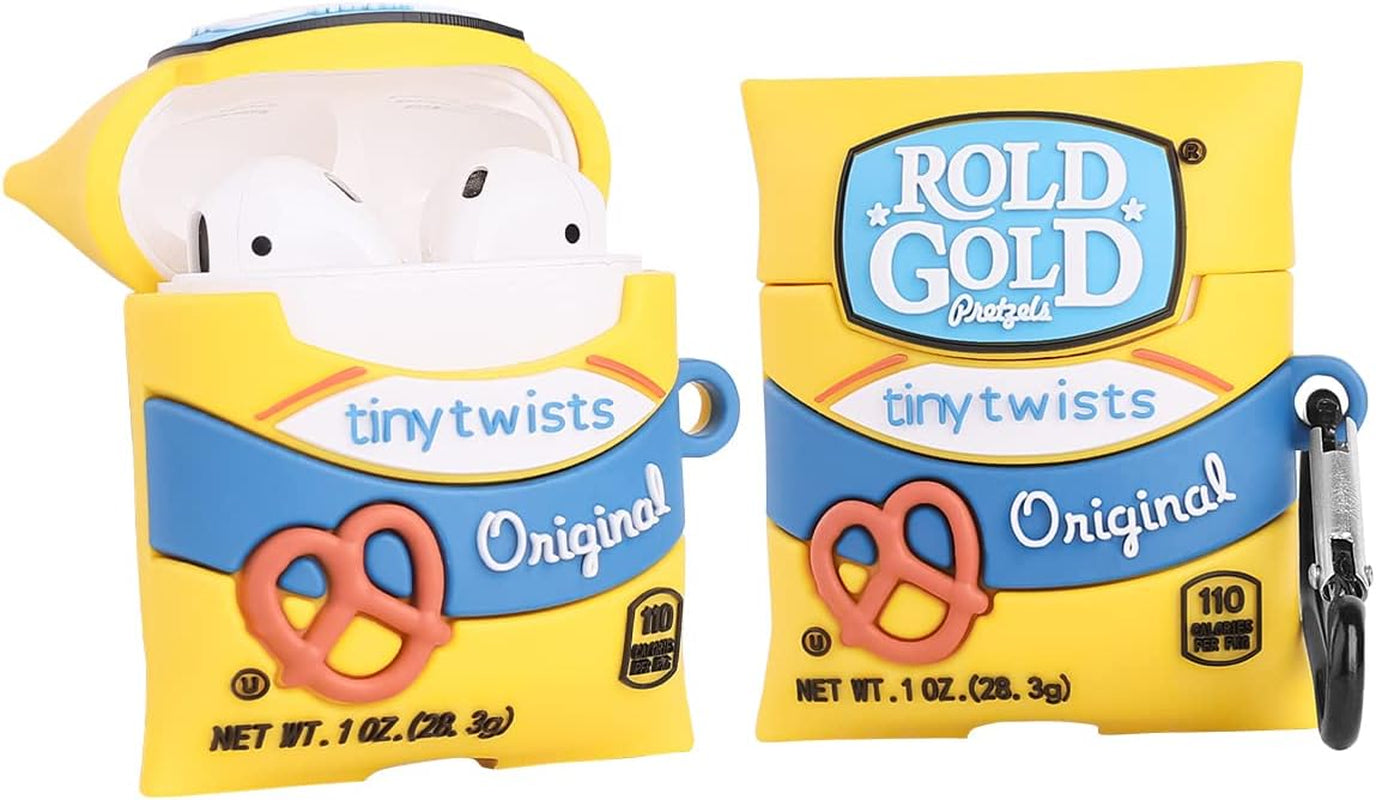 Suublg Cute Case for Airpods 2Nd/1St Generation 2019/2016, 3D Chocolate Snack Drink Skin Design Silicone Case Protective Shockproof Covers with Keychain for Airpods Earbuds  Suublg BearHaribo  