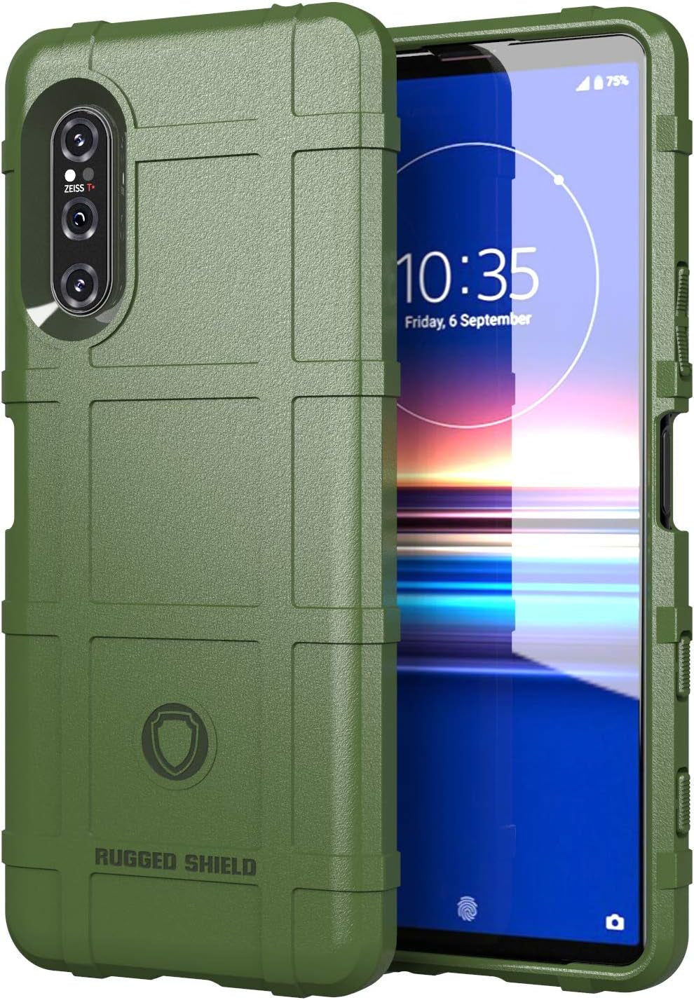 Sony Xperia 5 II Case,Zyzx Heavy Duty Shockproof Military Grade Drop Tested Field Protective Phone Case Super Sturdy TPU Bumper Full Body Rugged Hard Cover for Sony Xperia 5 II, Hd-Black  ZYZX Green  