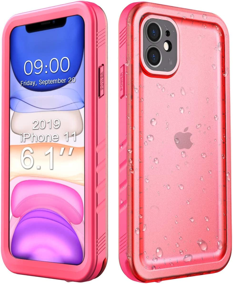 Cozycase Compatible with Iphone 14 plus Waterproof Case - Full Body Shockproof Dustproof Dropproof Built in Screen Protector Rugged Waterproof Case for Iphone 14 plus 6.7 Inch Pink  Cozycase Pink Iphone 11（6.1''） 
