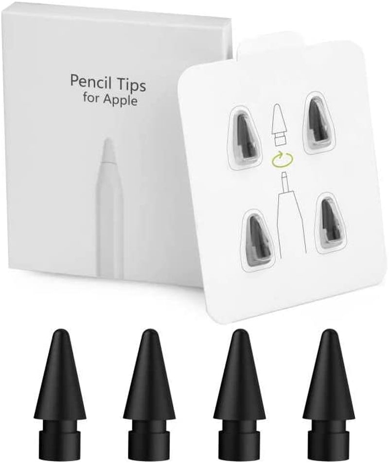Zosylala Tips for Apple Pencil,Stylus Tips,Pencil Tips for Ipad,Replacement Pen Nibs Compatible with Ipad Air Mini Pro Apple Pencil 1St & 2Nd Generation - 4 Packs (Black)  Zosylala   