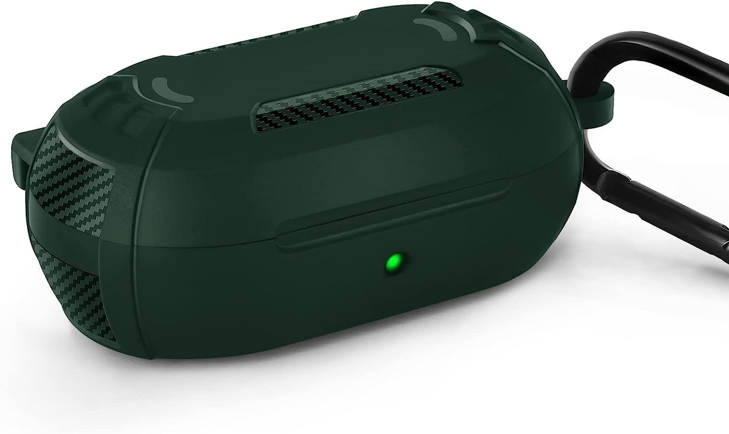 AIRSPO Case Designed for Galaxy Buds plus Case (2020) / Galaxy Buds Case (2019) Full-Body Protective Skin with Keychain (Black)  AIRSPO Midnight Green  