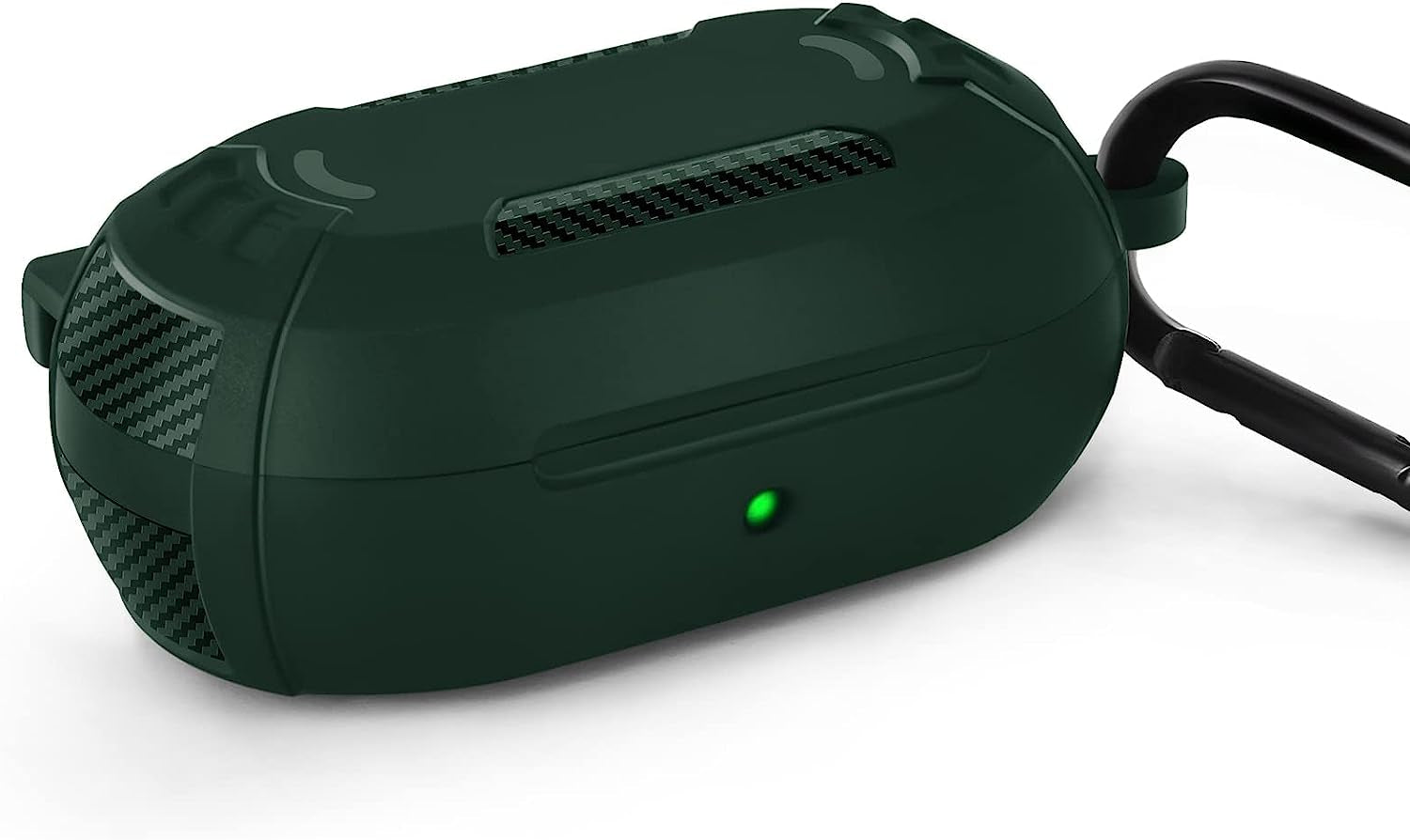 AIRSPO Case Designed for Galaxy Buds plus Case (2020) / Galaxy Buds Case (2019) Full-Body Protective Skin with Keychain (Black)  AIRSPO Midnight Green  