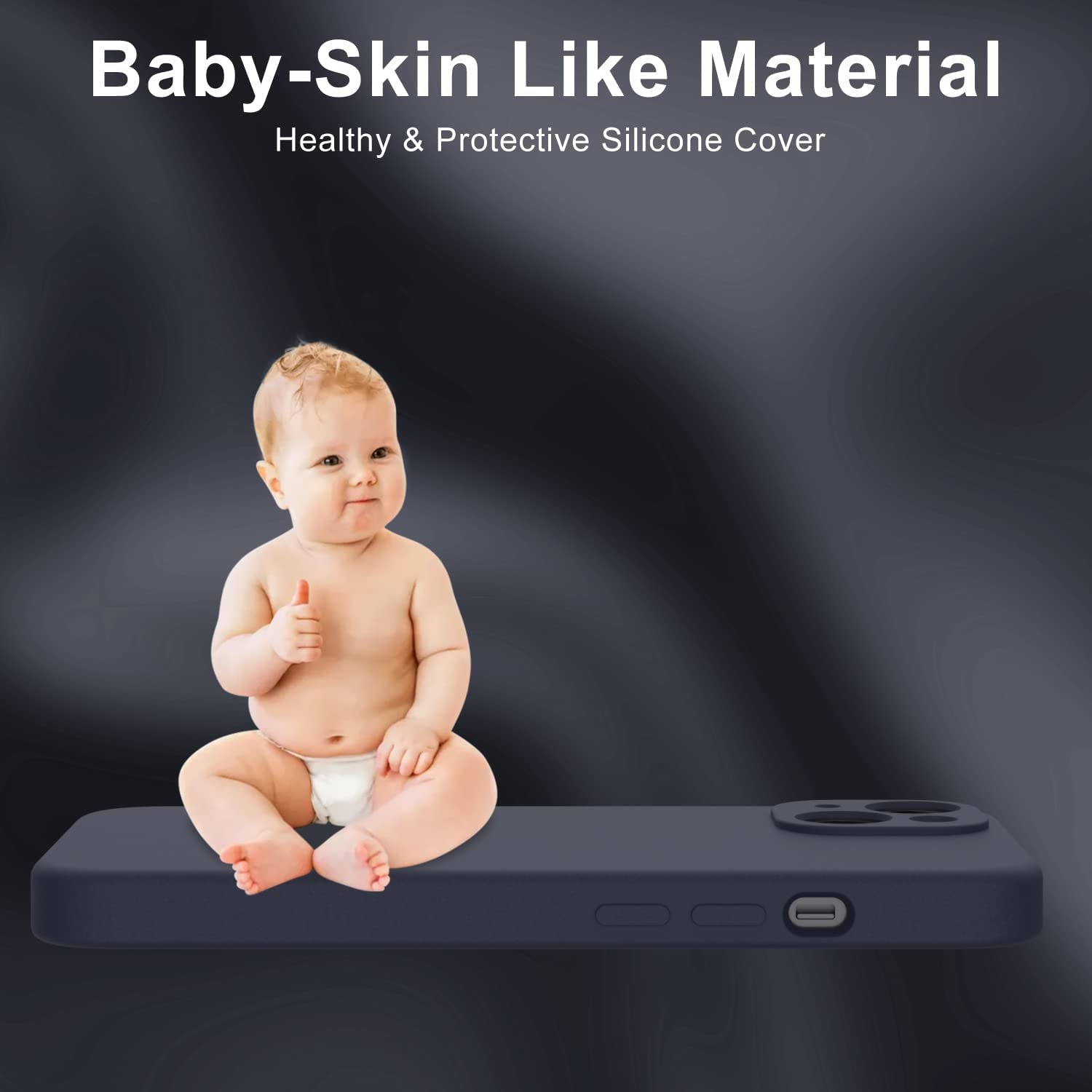 DEENAKIN Iphone 14 Case with Screen Protector,Enhanced Camera Cover,Passing 16Ft Drop Tested Soft Silicone Gel Rubber,Slim Fit Protective Phone Case for Iphone 14 6.1" Dark Blue  DEENAKIN   