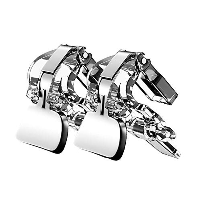 SODIAL 1 Pair for PUBG Mobile Game Fire Button Aim Key Smart Phone Gaming Trigger L1 R1 Shooter Controller White  SODIAL   