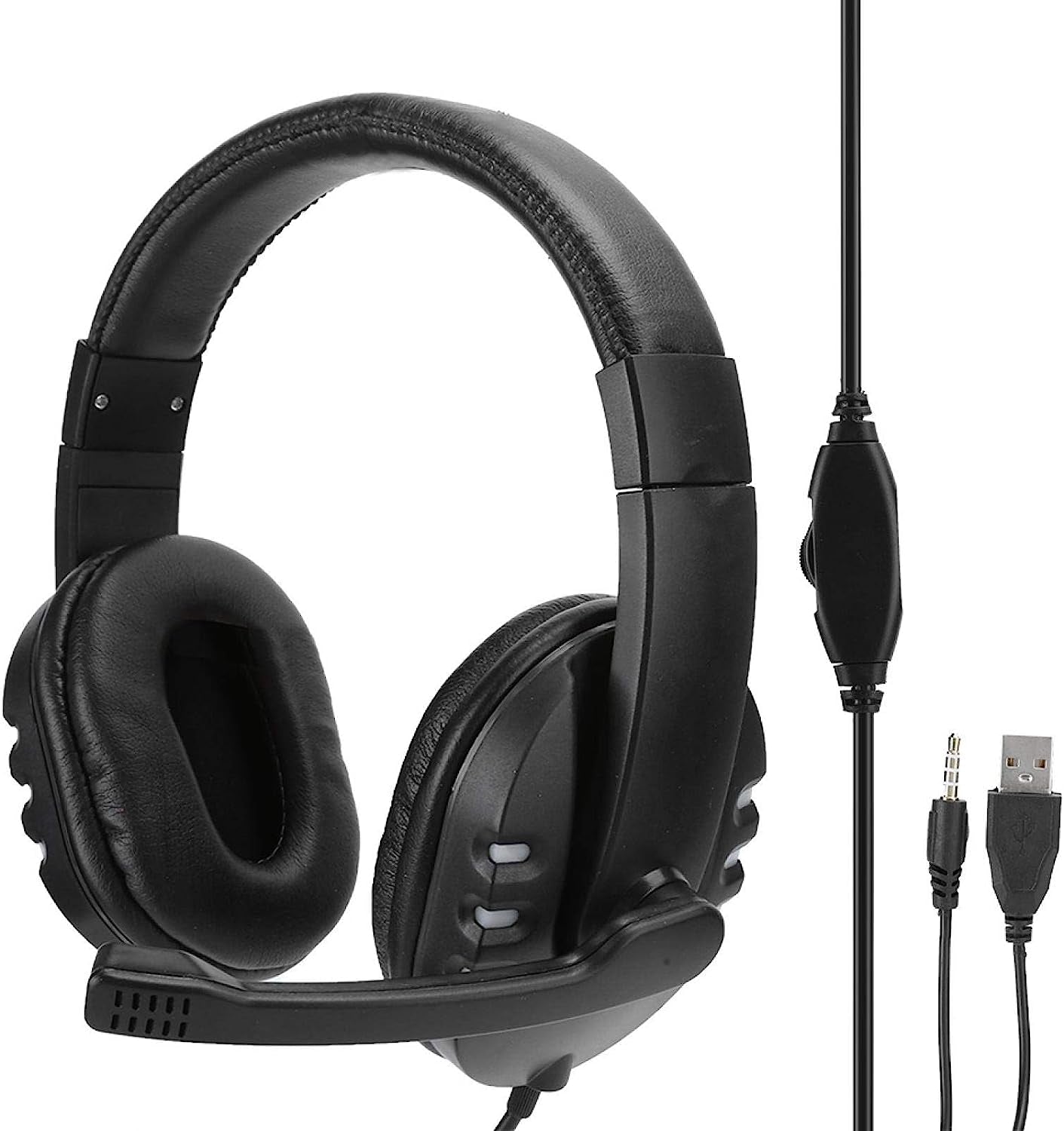 Pelnotac Gaming Headset with Microphone， Head‑Mounted Gaming Headphone Headset，Gaming Headset， LED Light Accessory 3.5Mm+Usb ，For Laptops,Smartphone,Computer  Pelnotac   