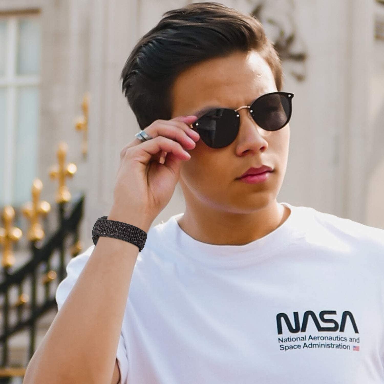 Morsey 22Mm Soft Nylon Watch Bands Compatible for Samsung Galaxy Watch 46Mm/Watch 3 45Mm/Gear S3 Frontier/Classic, Sport Strap Wristband Replacement Bracelet for Women Men (Black)  Morsey   