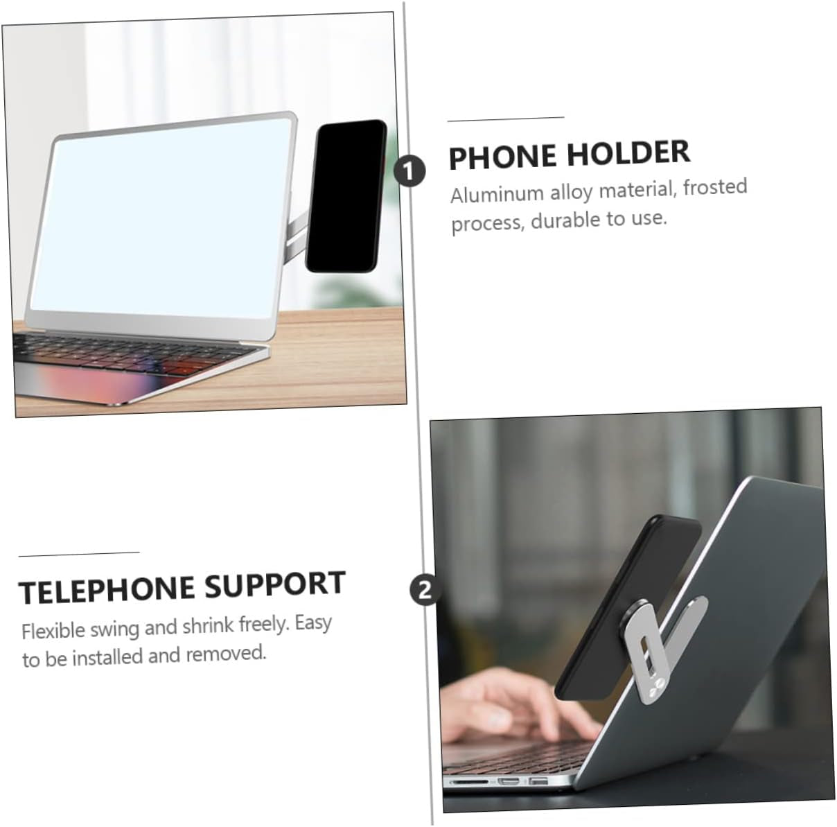 UKCOCO Mobile Phone Holder Stand for Laptop Collapsible Laptop Stand Laptop Mobile Stand Phone Holder for Laptop Computer Phone Stand Magnetic Phone Bracket Magnetic Cell Phone Mount Fold  UKCOCO   