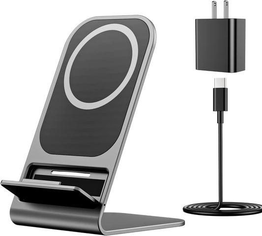 DSUSMA 15W Magnetic Wireless Charger Compatible with Magsafe Charger/Iphone 14/14 Pro/14 Plus/14 Pro Max/Iphone 13/13 Pro/13 Pro Max/Iphone 12 Series, with 20W Power Charger+5Ft Charger Cable(Black)  DSUSMA   