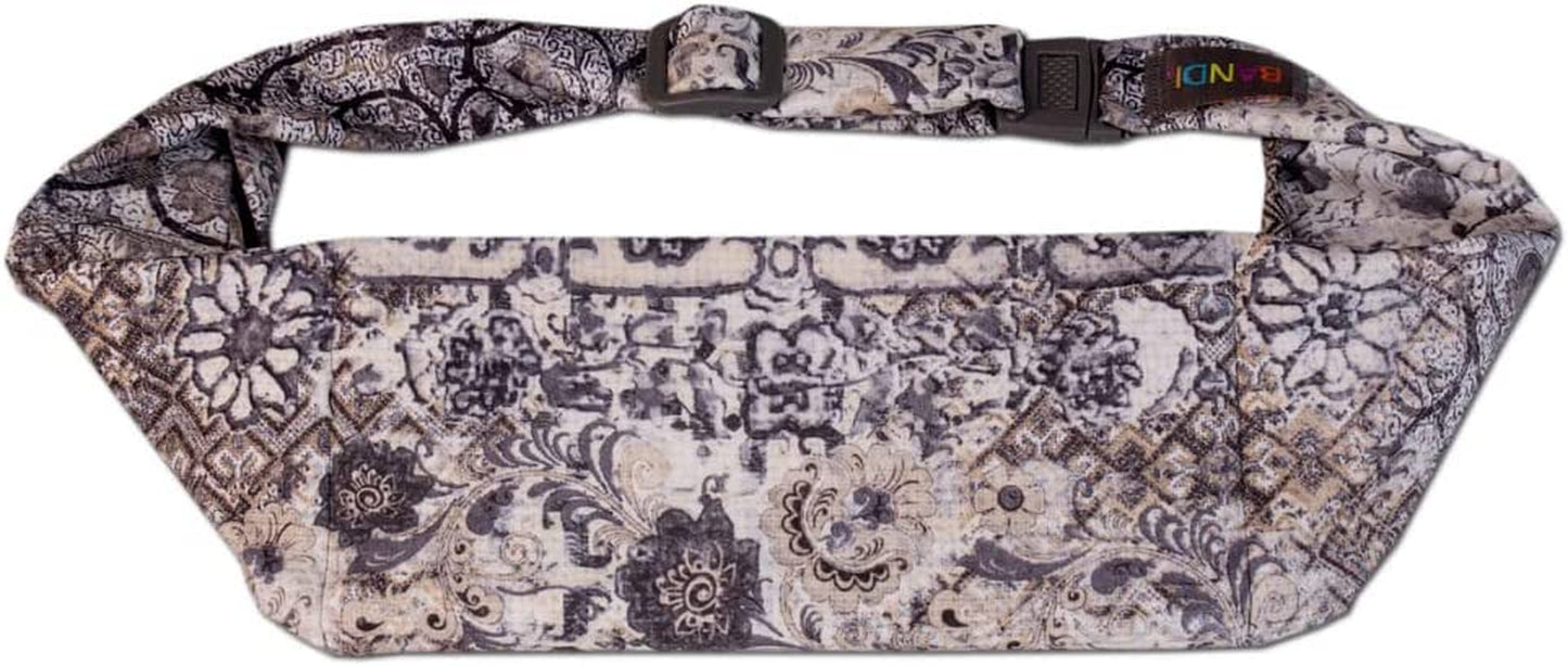 BANDI Large Travel and Running Belt, Securely Carry Keys, Phone, Medicine, Money or Food While You Exercise or Travel within Its Sleek 3 Pocket Design, Size 7.5 Inch by 3.5 Inch Black Solid One Size  BANDI WEAR LLC Shadow Garden  