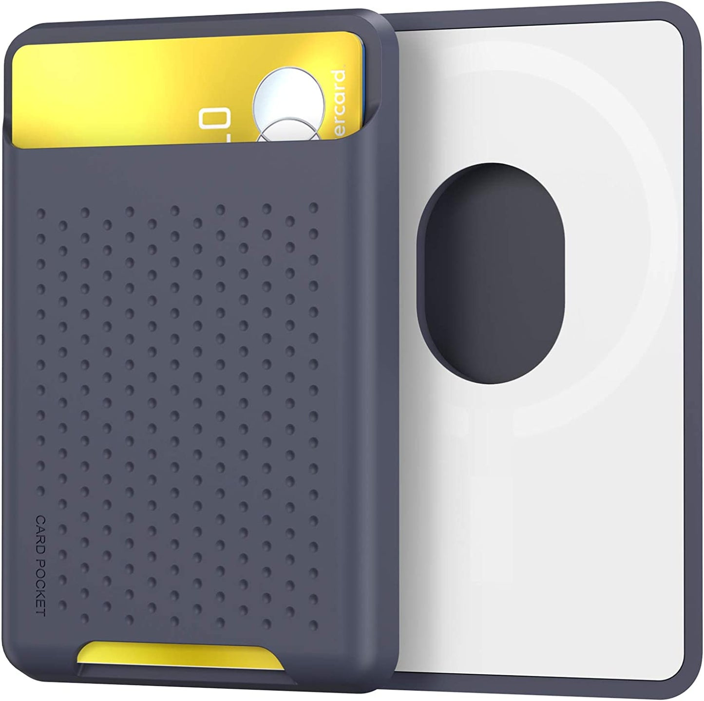 AHASTYLE Magsafe Wallet for Iphone 14/13/12/Plus/Pro Max/Mini RFID Magnetic Card Holder Silicone Sleeve Compatible with Iphone 12/13/14/Pro/Pro Max/Mini (Pink)  AHASTYLE Midnight Blue  