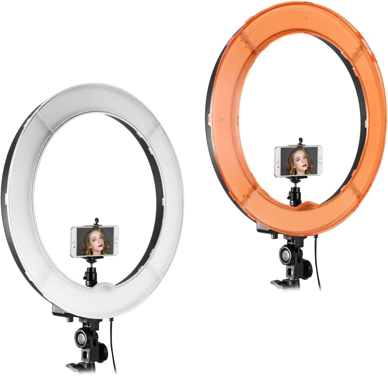 Neewer 18"/48Cm LED Ring Light: 52W Dimmable LED Ringlight Makeup Selfie Light Ring with Stand/Soft Tube/Phone Holder/Filter for Camera Phone Photography Youtube Tiktok Video Blogging Live Streaming  NEEWER   