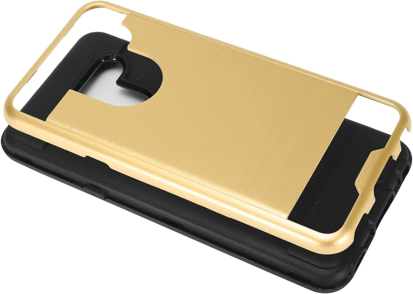 Eaglecell - Compatible with LG G8 Thinq - Brushed Style Hybrid Phone Case - CS3 Gold  Eaglecell   