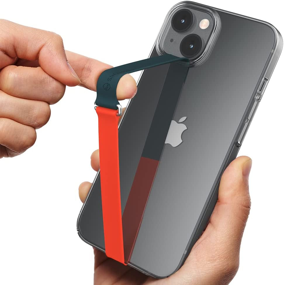 C-Shaped Clip Finger Phone Grip, Sinjimoru Silicone Cell Phone Strap for Phone Case with Clip as Phone Loop Holder for Iphone Case & Samsung Phone. Sinji Loop Clip Black 210  Sinjimoru Co.Ltd Two Colors - Indigo Coral 210 