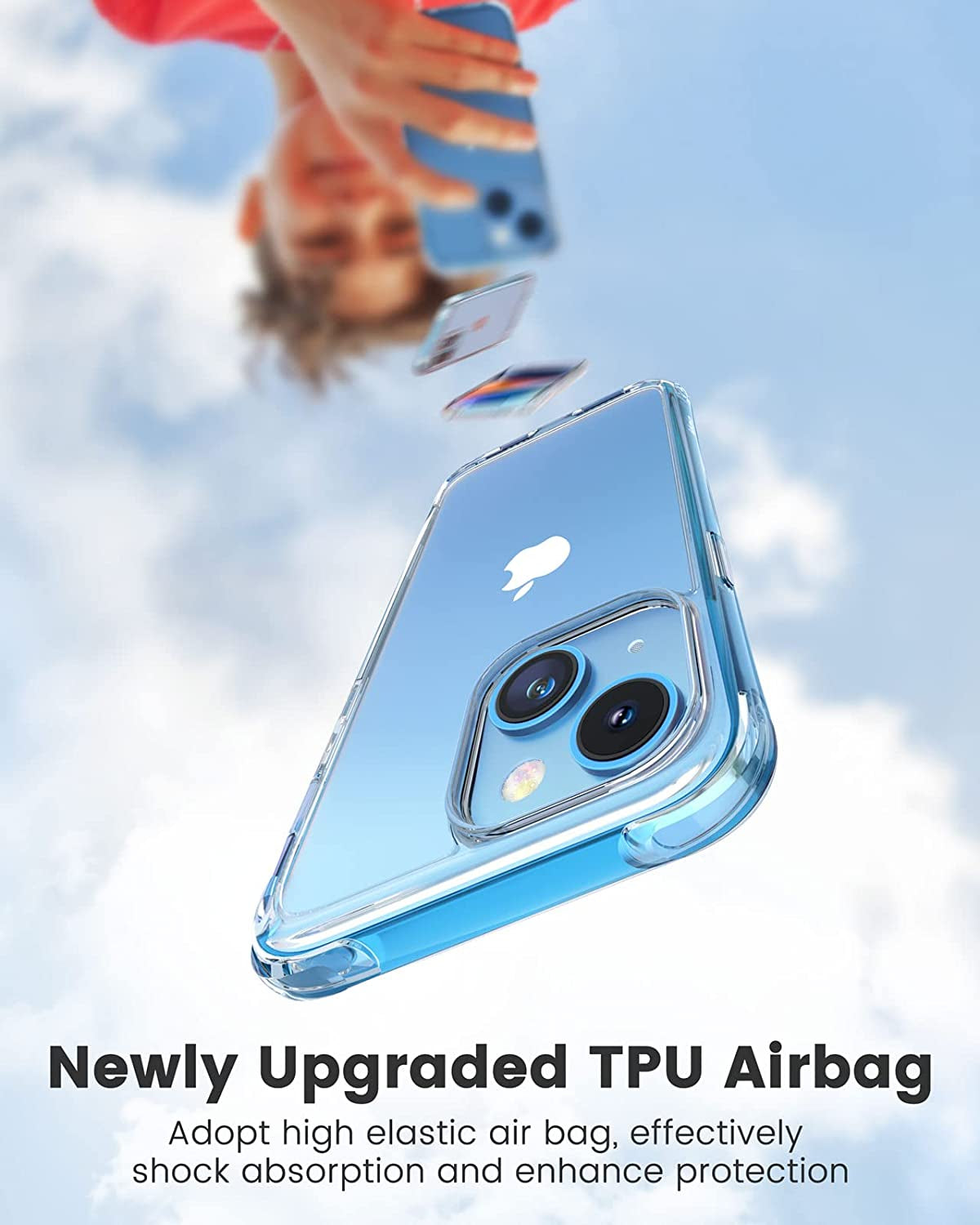 Mkeke for Iphone 14 Case & Iphone 13 Case Clear, New Designed Slim Phone Case for Iphone 13 & 14 with Protective Bumper for Apple Iphone 14/Iphone 13 6.1'' [Anti Yellowing] [Military Grade Protection]  Shenzhen Make Technology Company Limited   