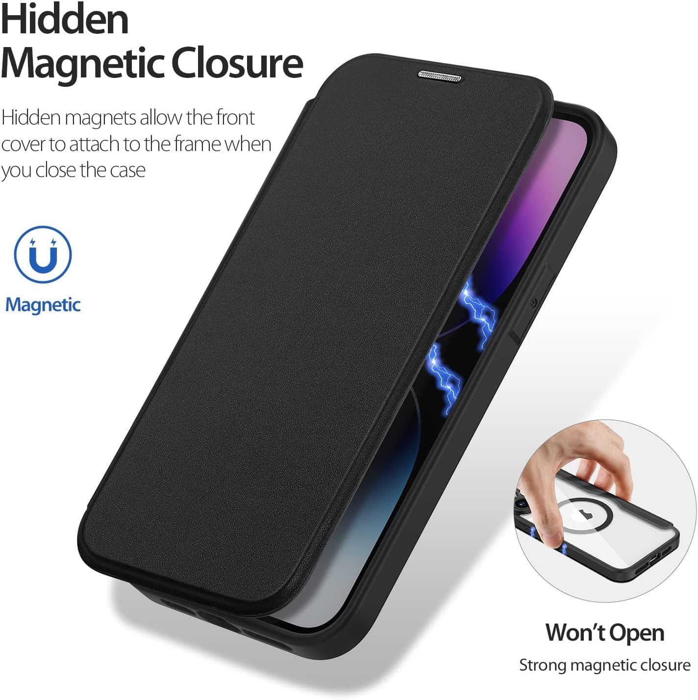 Case for Iphone 14 Pro Max Case Wallet Compatible with Magsafe, Shockproof Full Protective Flip Folio Wallet Case with RFID Blocking Card Slot PU Leather Cover for Iphone 14 Pro Max 6.7"  DUX DUCIS   