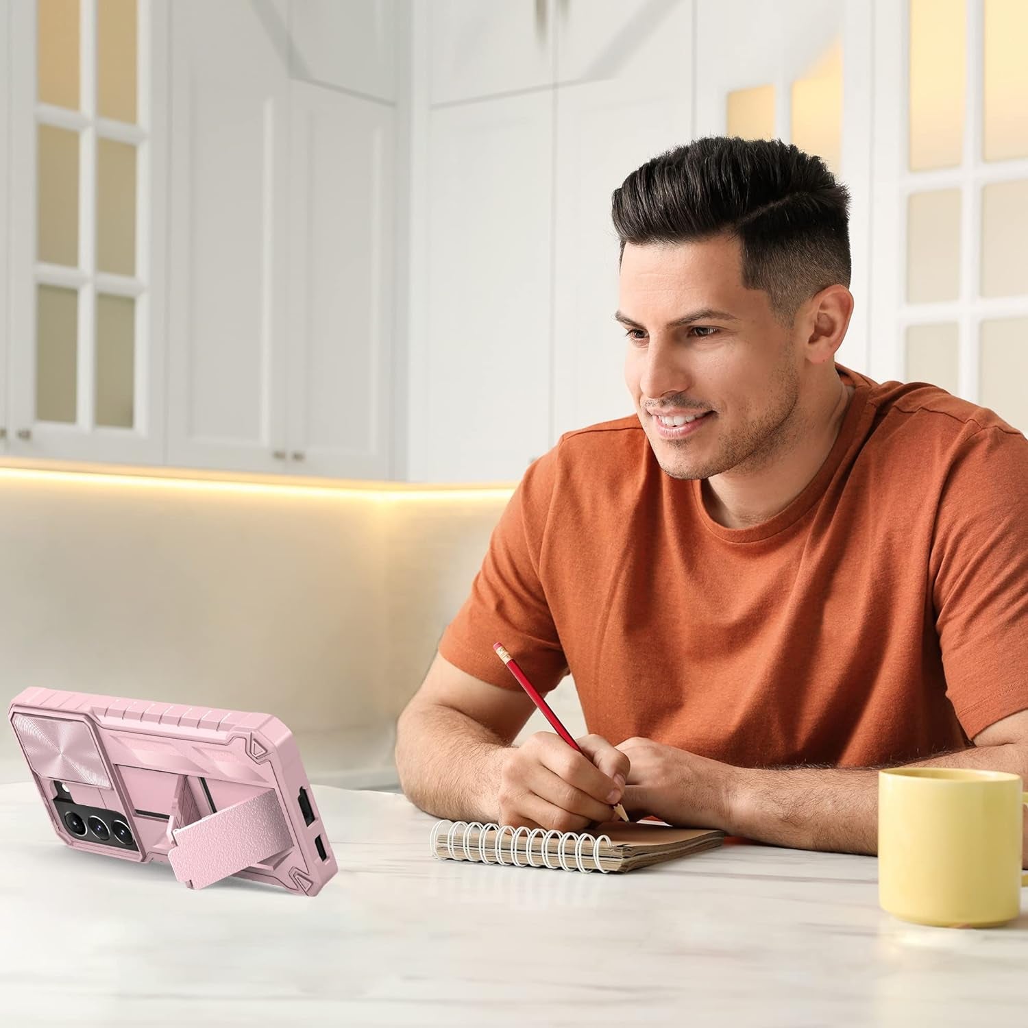 WTYOO for Samsung Galaxy S22-Plus Case: Military Grade Drop Proof Protective Rugged TPU Matte Shell | Shockproof Durable Protection Tough Cell Phone Cover with Built-In Kickstand  WTYOO   