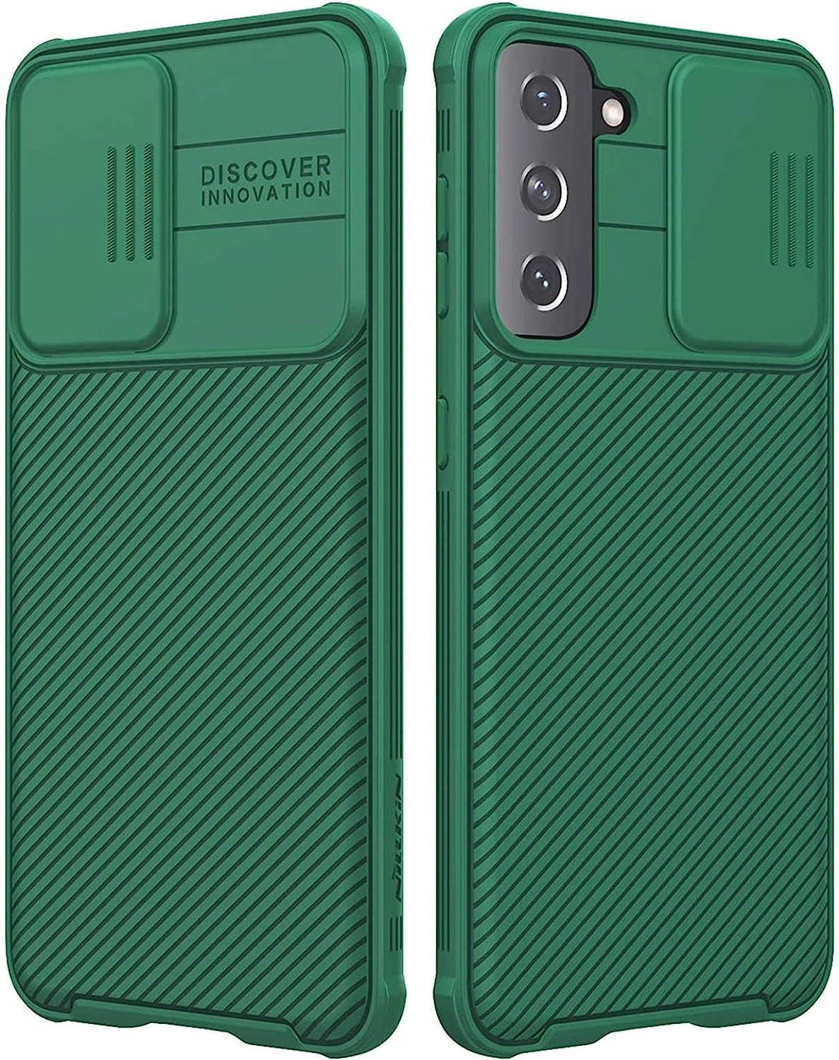 Cloudvalley for Samsung Galaxy S21 Case with Camera Cover, Full-Body Protective & Slim Fit, Camera Protection Case Only for Samsung Galaxy S21 5G 6.2 Inch (2021 Release)-Green  CloudValley   