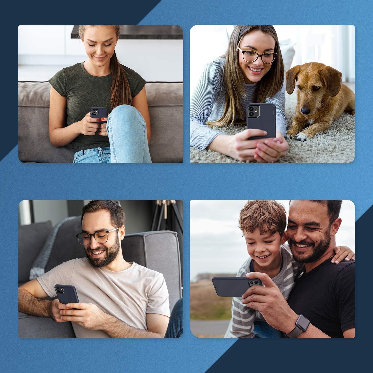 Oribox for Iphone 13 Case Blue, [10 FT Military Grade Drop Protection], Soft-Touch Finish of the Liquid Silicone Exterior Feels, Heavy Duty Shockproof Anti-Fall Case for Iphone 13,6.1 Inch, Blue  ORIbox   