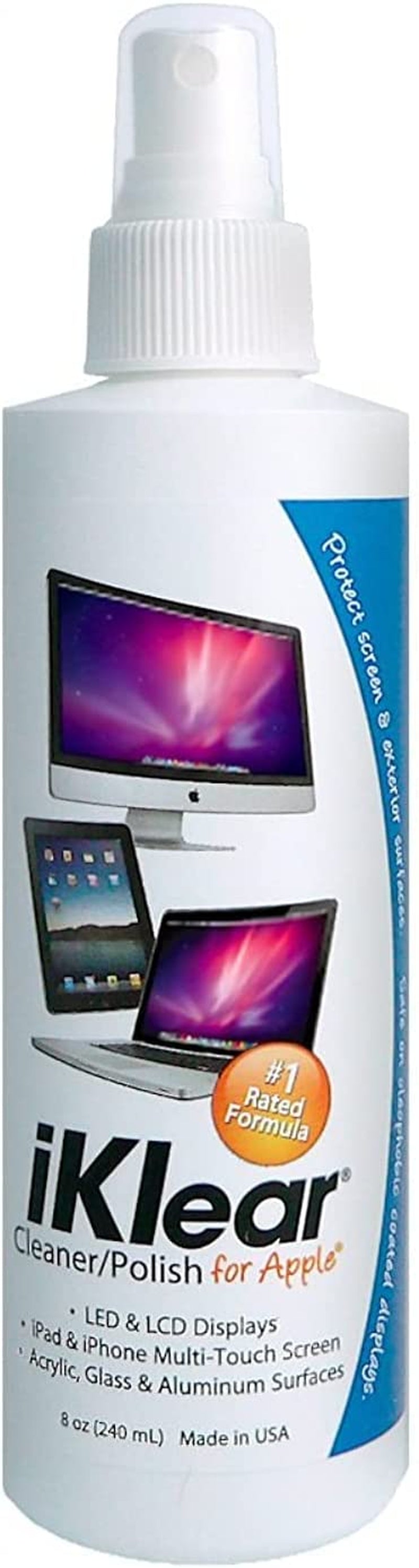 Iklear Spray Bottle (8Oz) - Screen Cleaner Bottle - TV Screen Cleaner, Computer Screen Cleaner, for Laptop, Phone, Ipad - Computer Cleaning Kit Electronic Cleaner – MADE in the USA  iKlear   