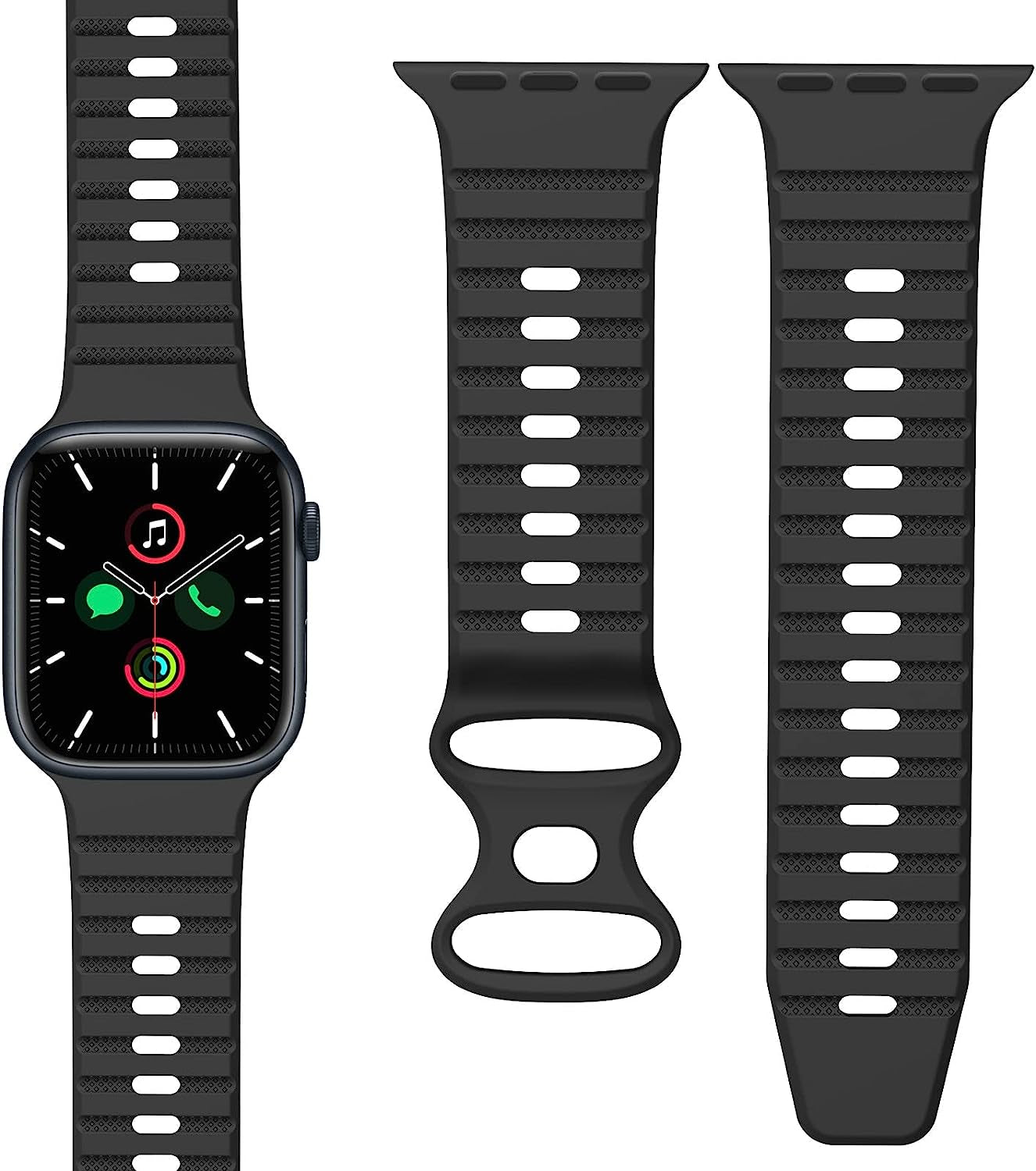 Compatible with Apple Watch Ultra Band Sport 42Mm 44Mm 45Mm 49Mm,Soft Silicone Waterproof Strap Wristbands Compatible with Iwatch Apple Watch Series Ultra 8 7 6 5 4 3 2 1 SE Women Men  ownace   