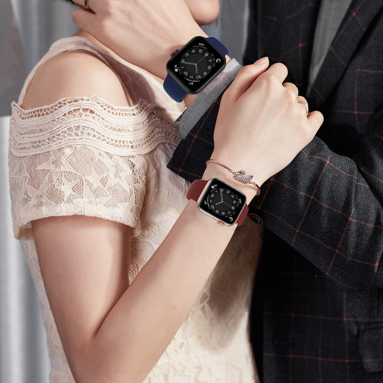 15 Pack Soft Silicone Bands Compatible with Apple Watch Band 40Mm 41Mm 38Mm 45Mm 44Mm 42Mm for Women Men,Waterproof Sport Iwatch Bands Replacement Strap Wristbands for Iwatch SE Series 8 7 6 5 4 3 2 1  SuperNaNa   