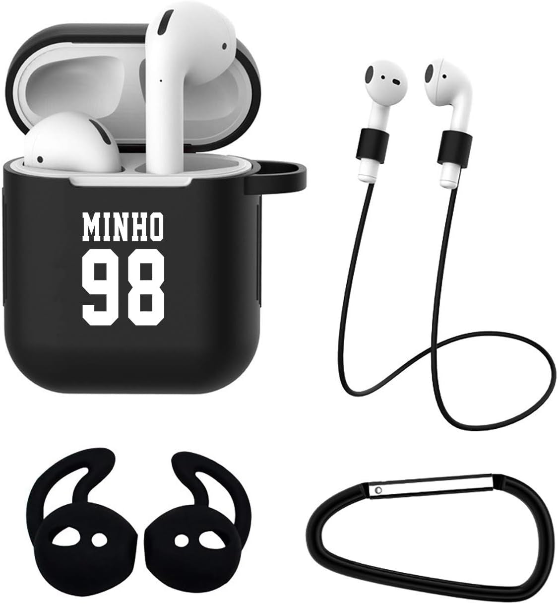 4Pcs Kpop Stray Kids Earphones Case for Airpods 1 2 3 Pro Silicone Cover Set  JUNG KOOK   