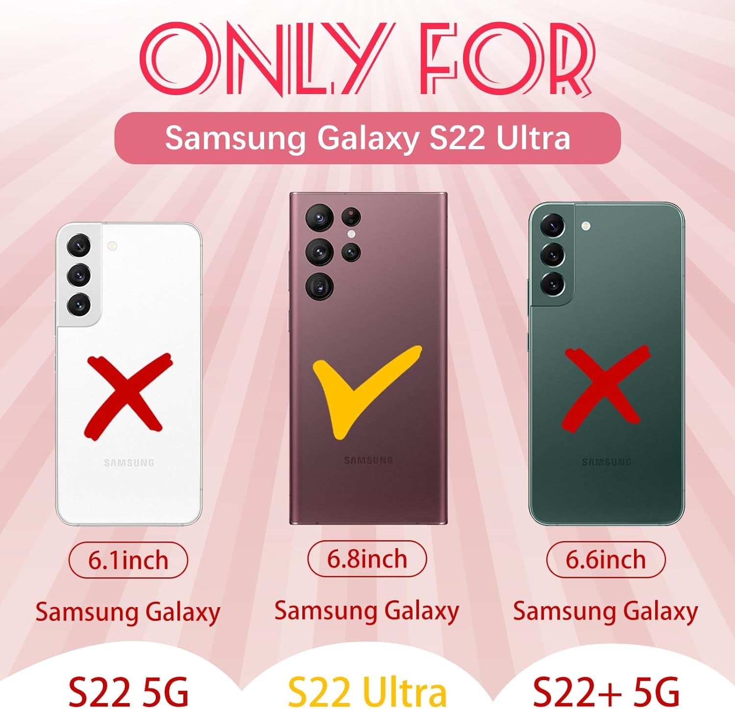 Plakill for Samsung Galaxy S22 Ultra Case Heavy Duty Protective Designer Strawberry Drop Tested Cute Cases for Men Women Girls Shockproof Protection Rugged Bumper Phone Cover for S22 Ultra 6.8"  Plakill   