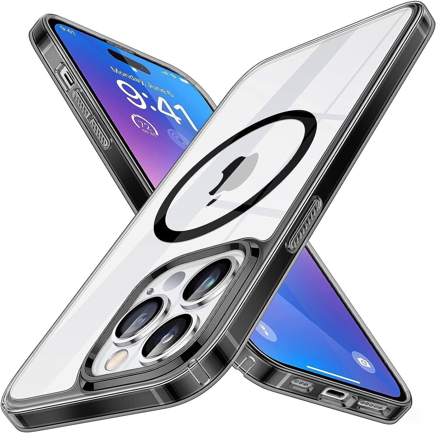 Simtect Designed for Iphone 14 Pro Case with Sliding Camera Cover, Shockproof & Military-Grade Protective Silicone Phone Case for Iphone 14 Pro 6.1 Inch - Clear  Simtect   