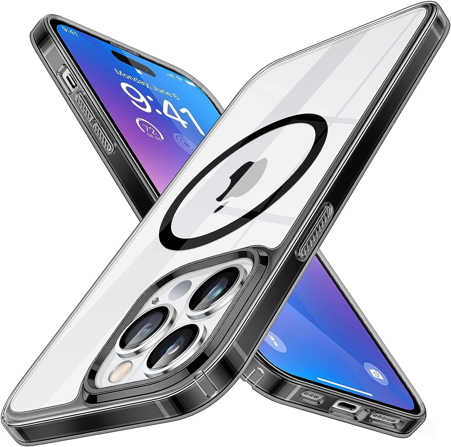 Simtect Designed for Iphone 14 Pro Case with Sliding Camera Cover, Shockproof & Military-Grade Protective Silicone Phone Case for Iphone 14 Pro 6.1 Inch - Clear  Simtect   