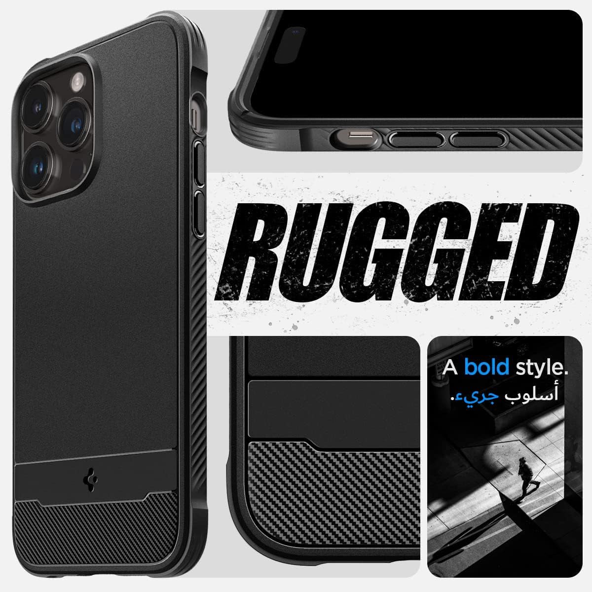Spigen Rugged Armor (Magfit) Compatible with Magsafe Designed for Iphone 14 Pro Max Case (2022) - Matte Black  Spigen   