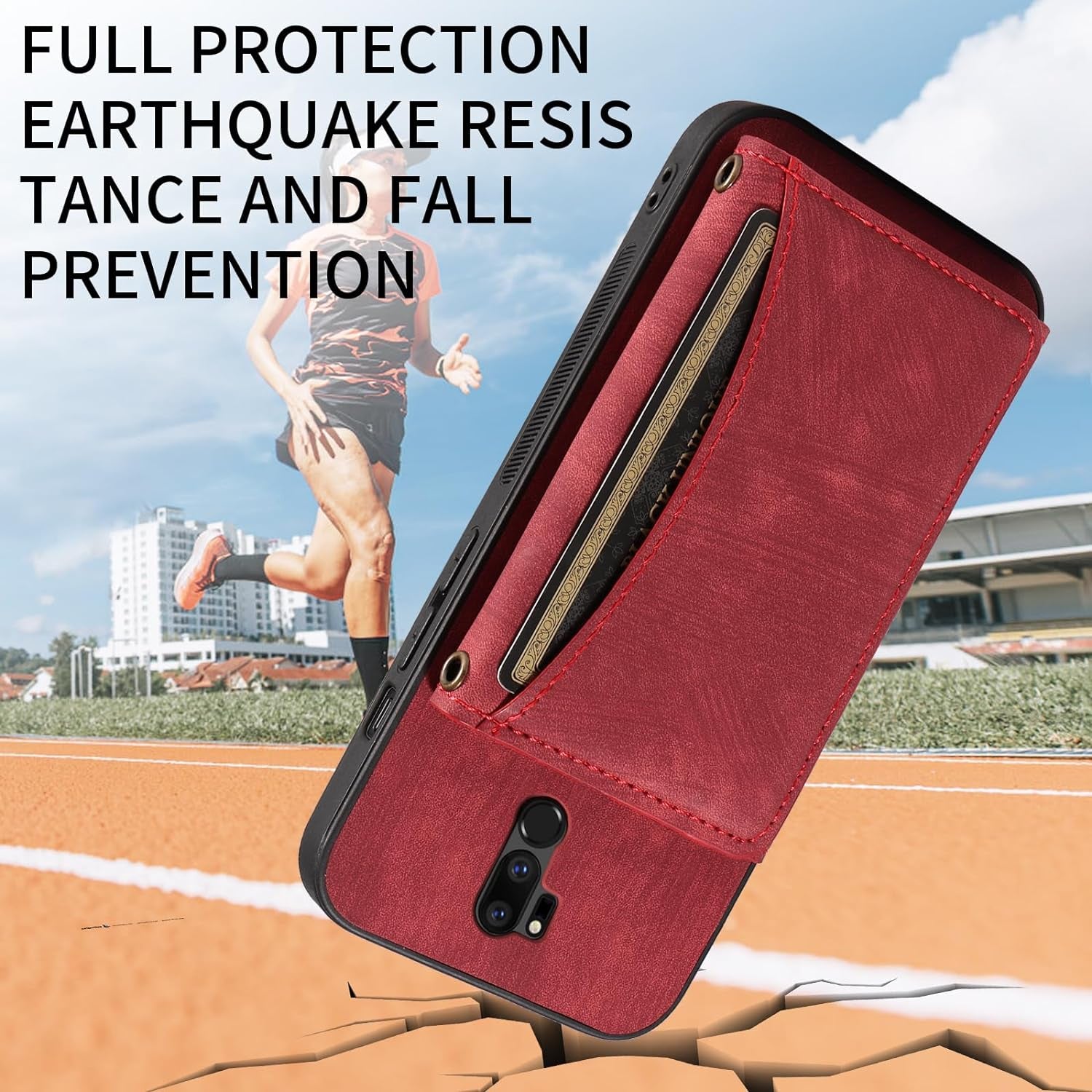 Phone Case for LG G7 Thinq Wallet Cover with Crossbody Shoulder Strap and Leather Credit Card Holder Pocket Slim Stand LGG7 One G 7 plus LG7 Fit Lg7Thinq 7G Thin Q G7+ G7Thinq Lgg7Thinq Girls Red  Dswteny   