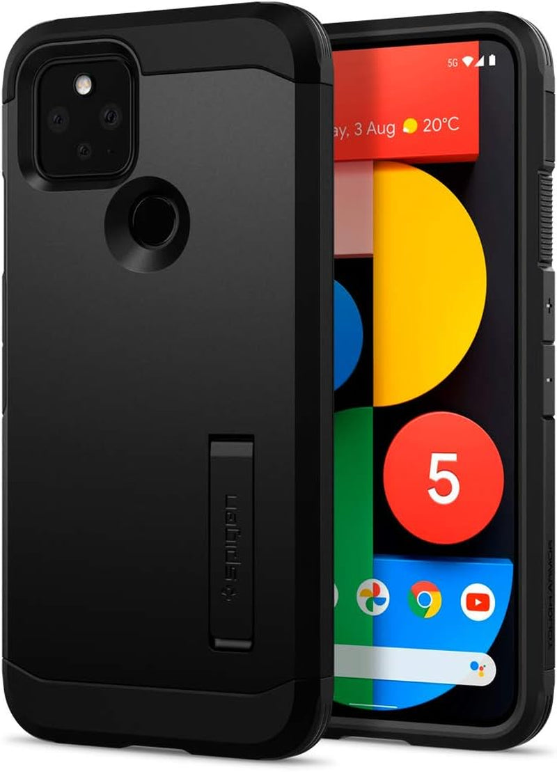 Spigen Tough Armor [Extreme Protection Tech] Designed for Pixel 5 Case (2020) - Gunmetal  Spigen Black  