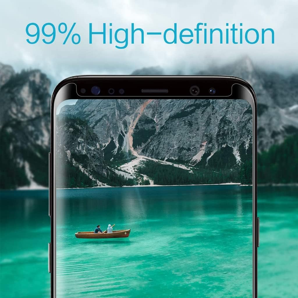 Micger Galaxy S8 Screen Protector 【2+2 Pack】 2 Pack Camera Lens Protector, Easy Installation, 3D Glass Curved Full Coverage 9H Hardness Tempered Glass Screen Protector for Samsung Galaxy S8  Micger   