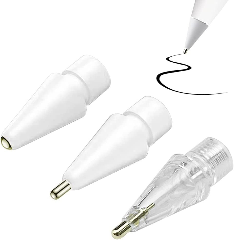 YINVA 3 Pack Pencil Tips for Apple Pencil Tip,3 Styles Fine Point Precise Control Apple Pencil 2Nd Generation Tips,Replacement Tip Ipad Accessories for Apple Pencil 1St Generation(White, Clear)  YINVA   