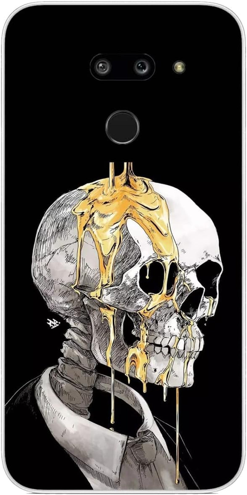 Compatible with LG G8 | LG G8 Thinq Case Cool Skull 556 Kids Girls Women Man Soft Flexible TPU Silicone Phone Case Clear  PTGVCTA Cool Skull 948  