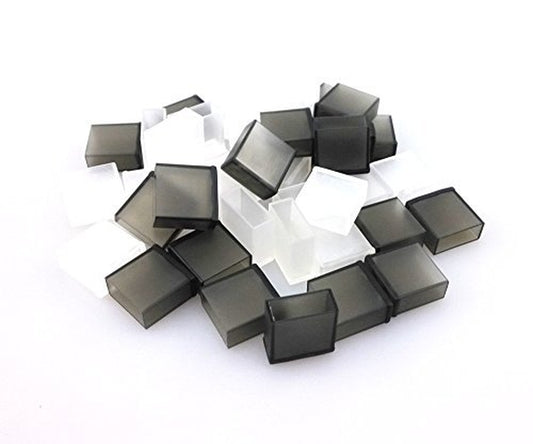 HONBAY 40Pcs Semitransparent Black and Clear Plastic USB Male Anti-Dust Plug Stopper Cap Cover  Honbay   