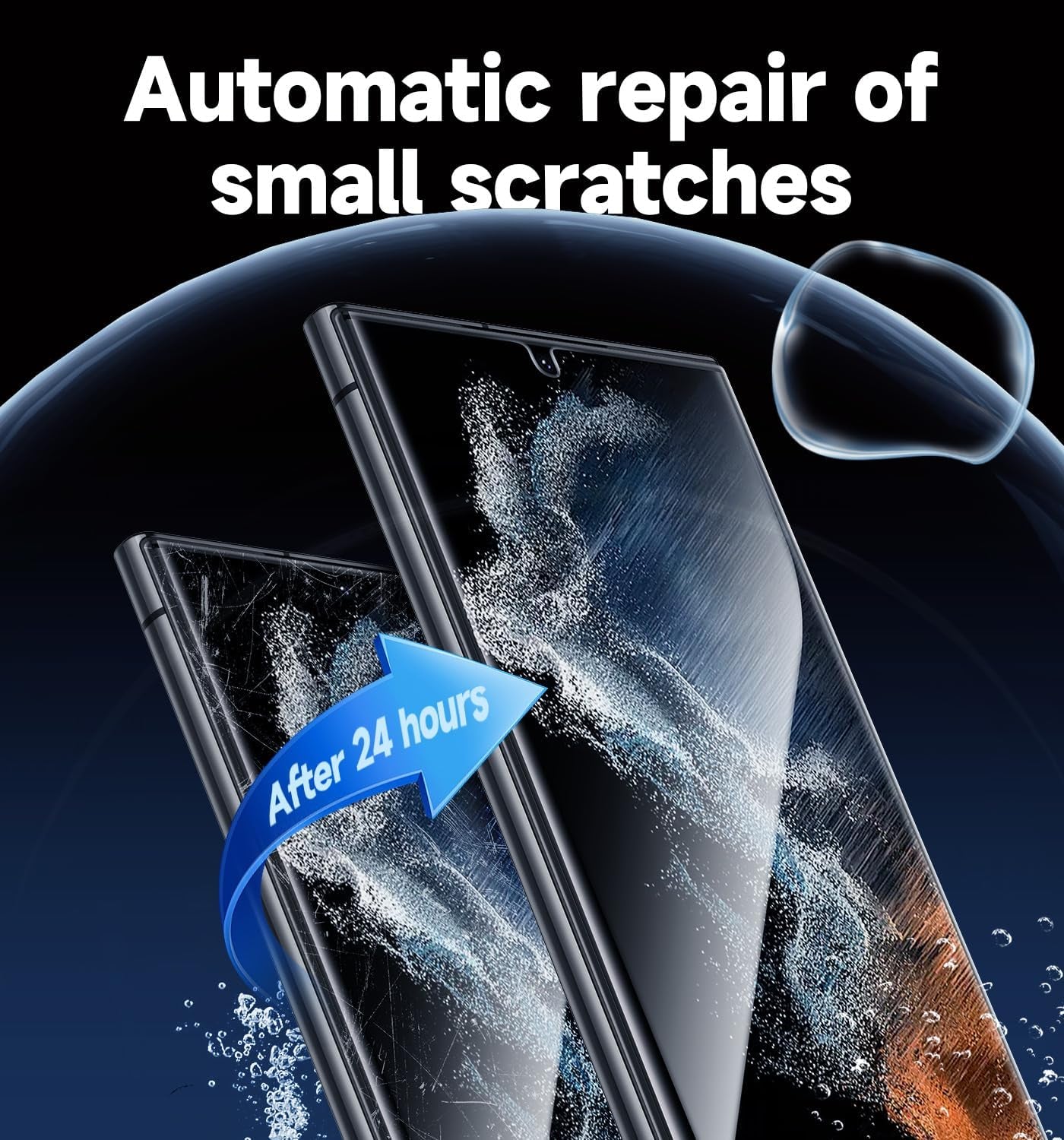 MAGIC JOHN 2 Pack for Samsung Galaxy S22 Ultra Screen Protector [Ceramic Film] Not Glass 6.8 Inch,[100% Fingerprint ID Compatible] Easy Installation Tray, 3D Curved, Bubble Free, Scratch Proof, HD Clear, Case Friendly  MAGIC JOHN   