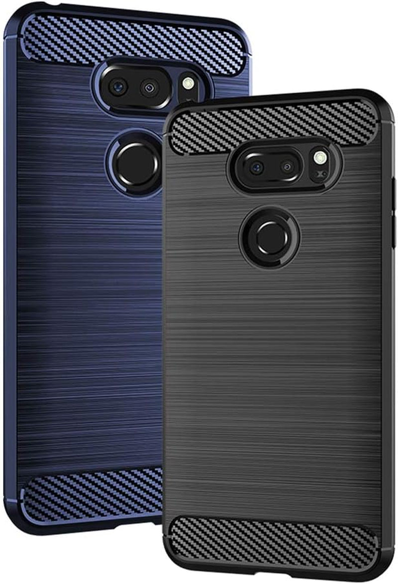 Phone Case for LG V35 Thinq V30 plus with Tempered Glass Screen Protector Slim Accessories Silicone Protective Cell Cover LGV30 LGV35 LG30 LG35 Thin Q V35Thinq V30Plus V 30 35 V30+ V30S 30Plus 35Thinq  NSS   