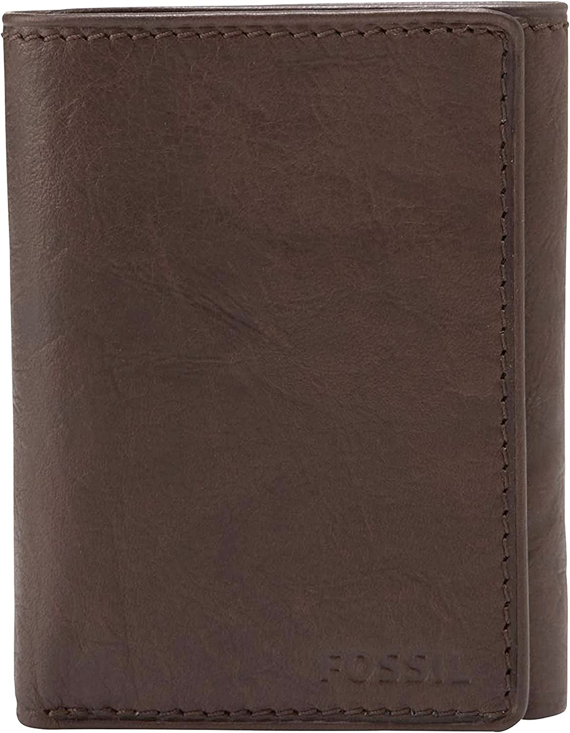 Fossil Men'S Leather Trifold Wallet  Fossil Men's Accessories Ingram Brown  