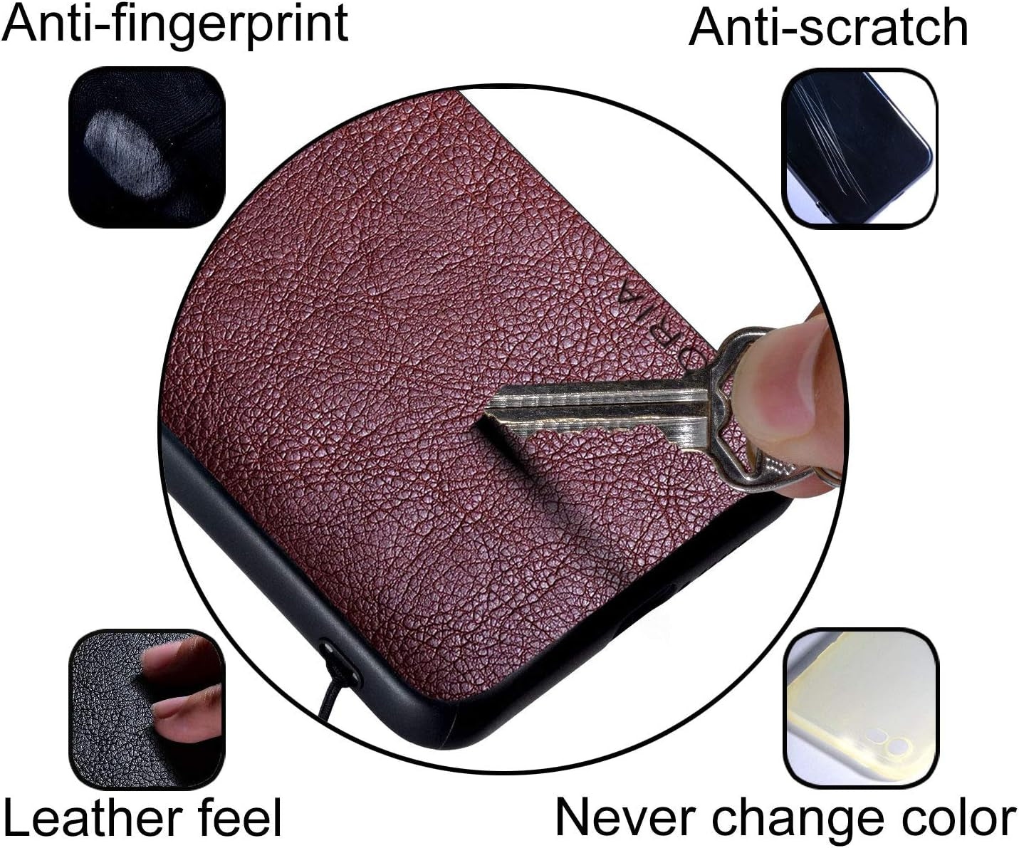 AIORIA for Google Pixel 4A Case (Not Fit 4A 5G), 5.81 Inch Premium PU Leather Cover Retro Business Design Full Protective Case for Google Pixel 4A (RED)  AIORIA   