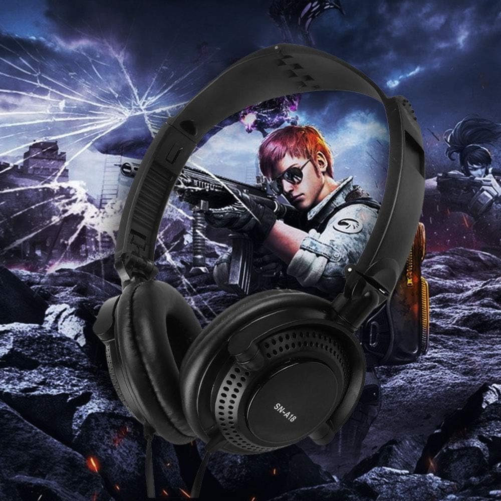 3.5Mm Wired Gaming Headset Over-Ear Sports Headphones Music Earphones with Microphone In-Line Control for Smartphones Tablet Laptop Desktop PC  xiangchengsiyuankeji   